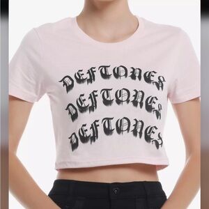 Hot Topic Pink Deftones Crop Top